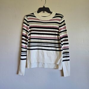 Buffalo Metallic Stripe Crewneck Sweater EUC Size S